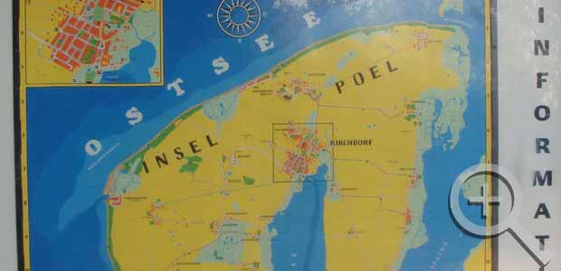Eine Karte der Insel Poel.